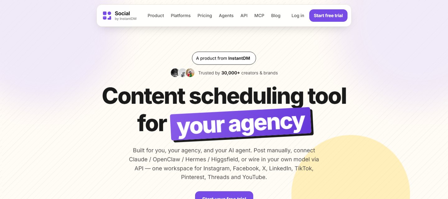 Social by InstantDM homepage