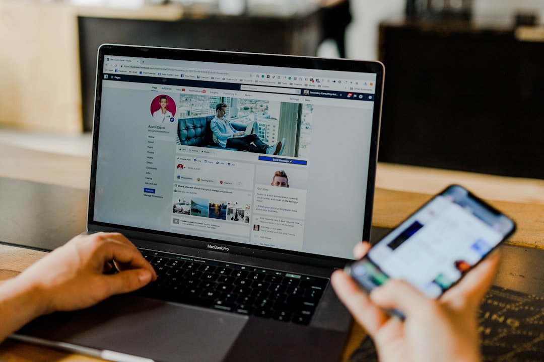 Social media scheduling dashboard on a laptop