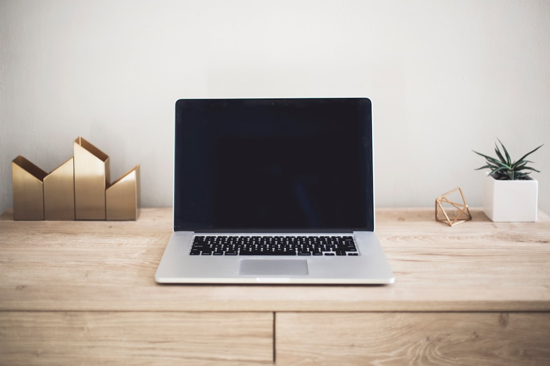 Professional content creation on laptop